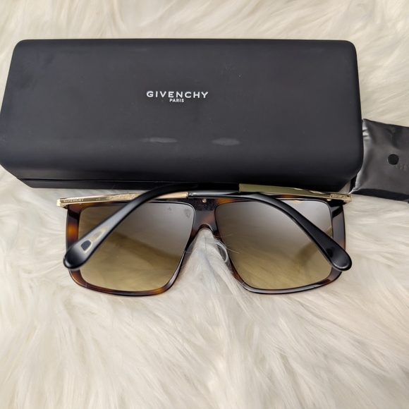 Givenchy Tortoise Shell Sunglasses with Gold Detail